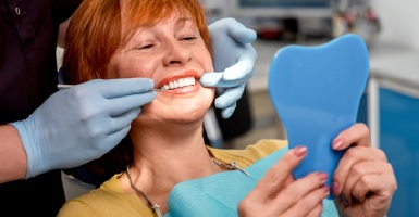 Woman in dentist’s chair