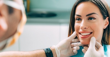 Woman having a cosmetic dental consultation
